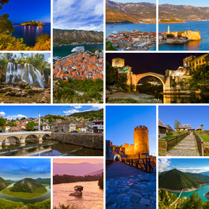 Collage of Montenegro travel images